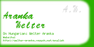 aranka welter business card